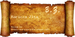 Baricza Zita névjegykártya