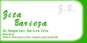 zita baricza business card